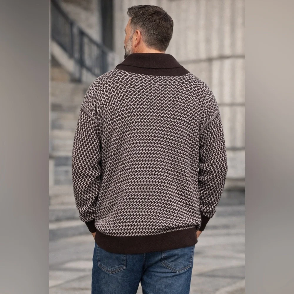 A. Tiziano Premium Men’s Shawl Collar Sweater – 6XL – NWT